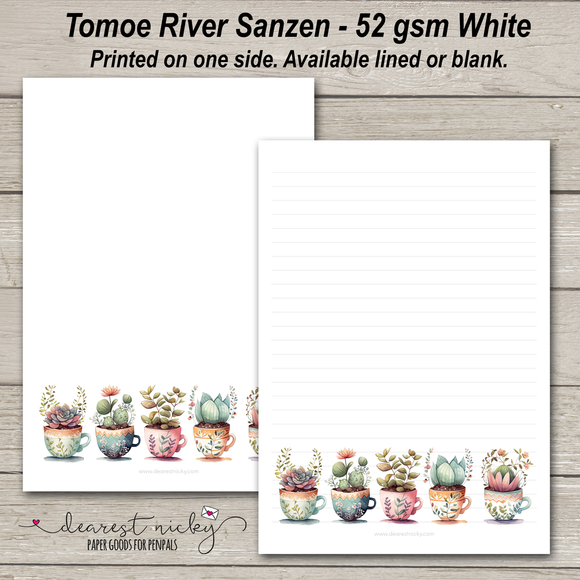 Teacup Planters Letter Writing Paper - 52 gsm Tomoe River Sanzen