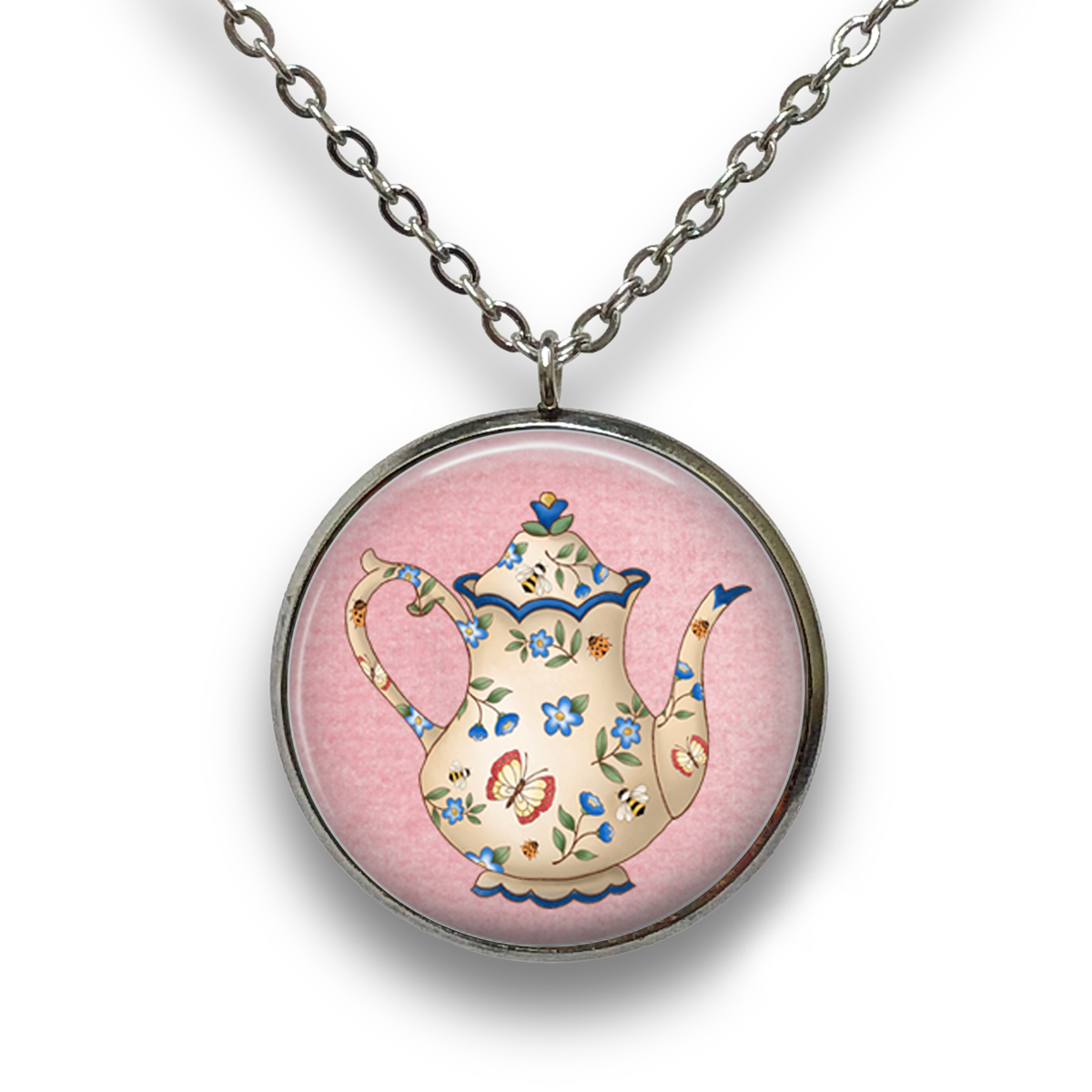 Teapot Pendant with Necklace