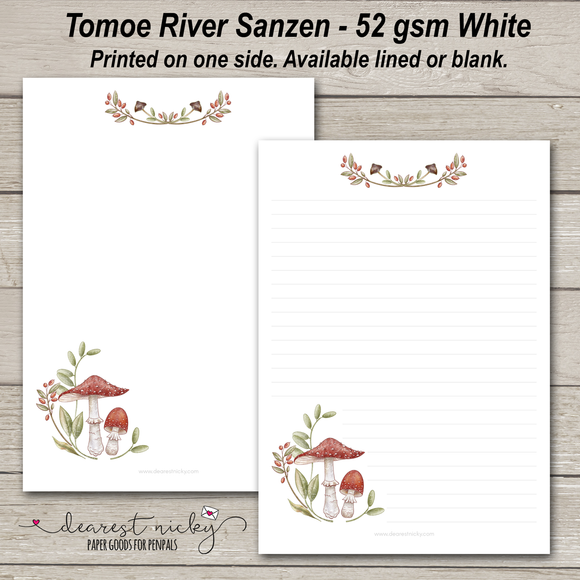 Toadstools Letter Writing Paper - 52 gsm Tomoe River Sanzen