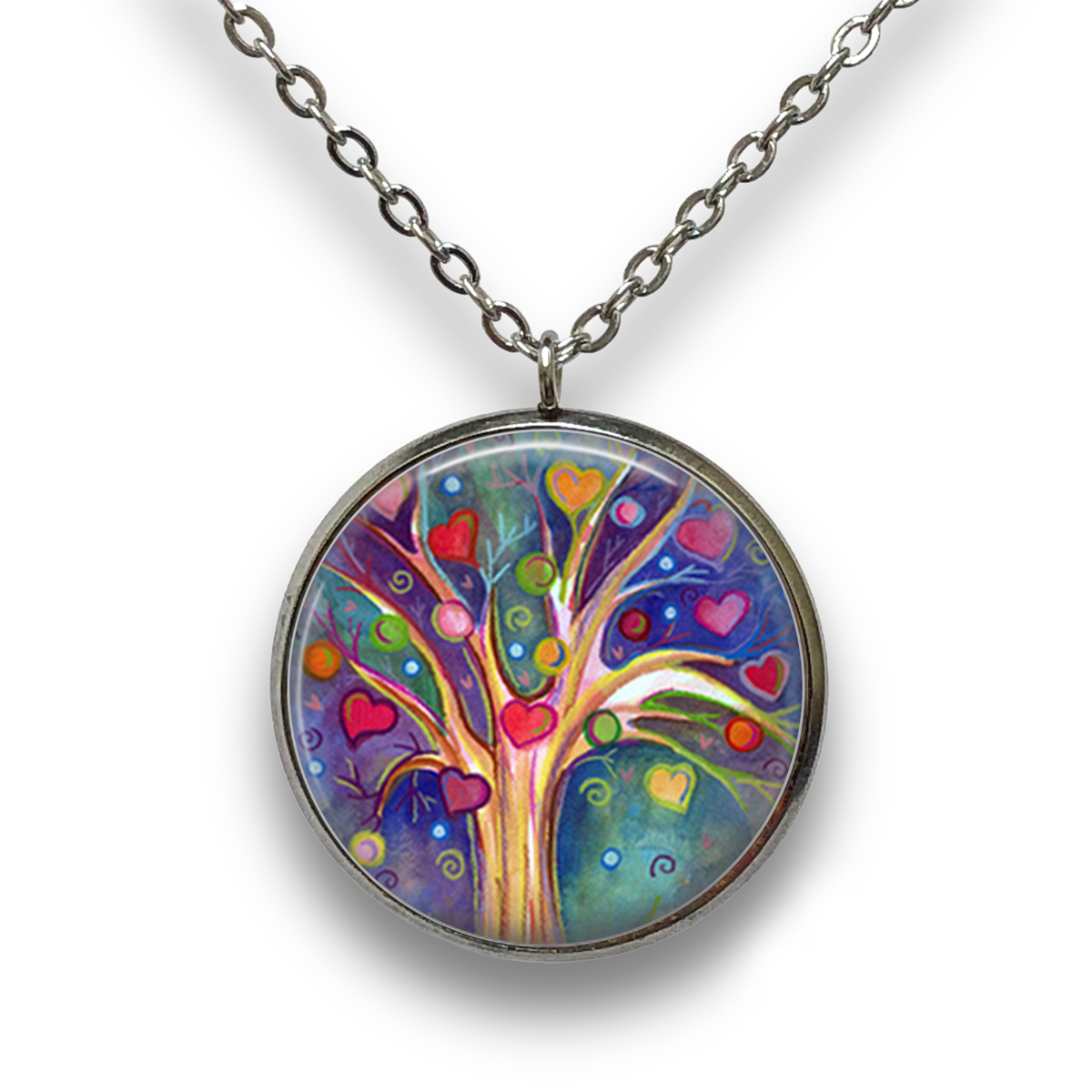 Tree of Hearts Pendant with Necklace