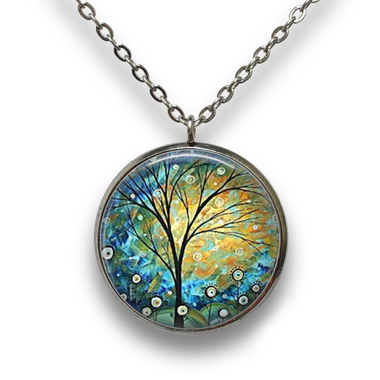 Tree on Sunny Day Pendant with Necklace