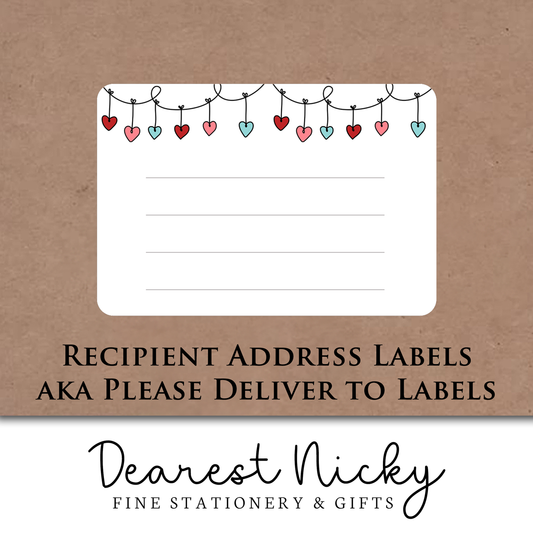 Valentine Doodles Address Labels - Set of 16