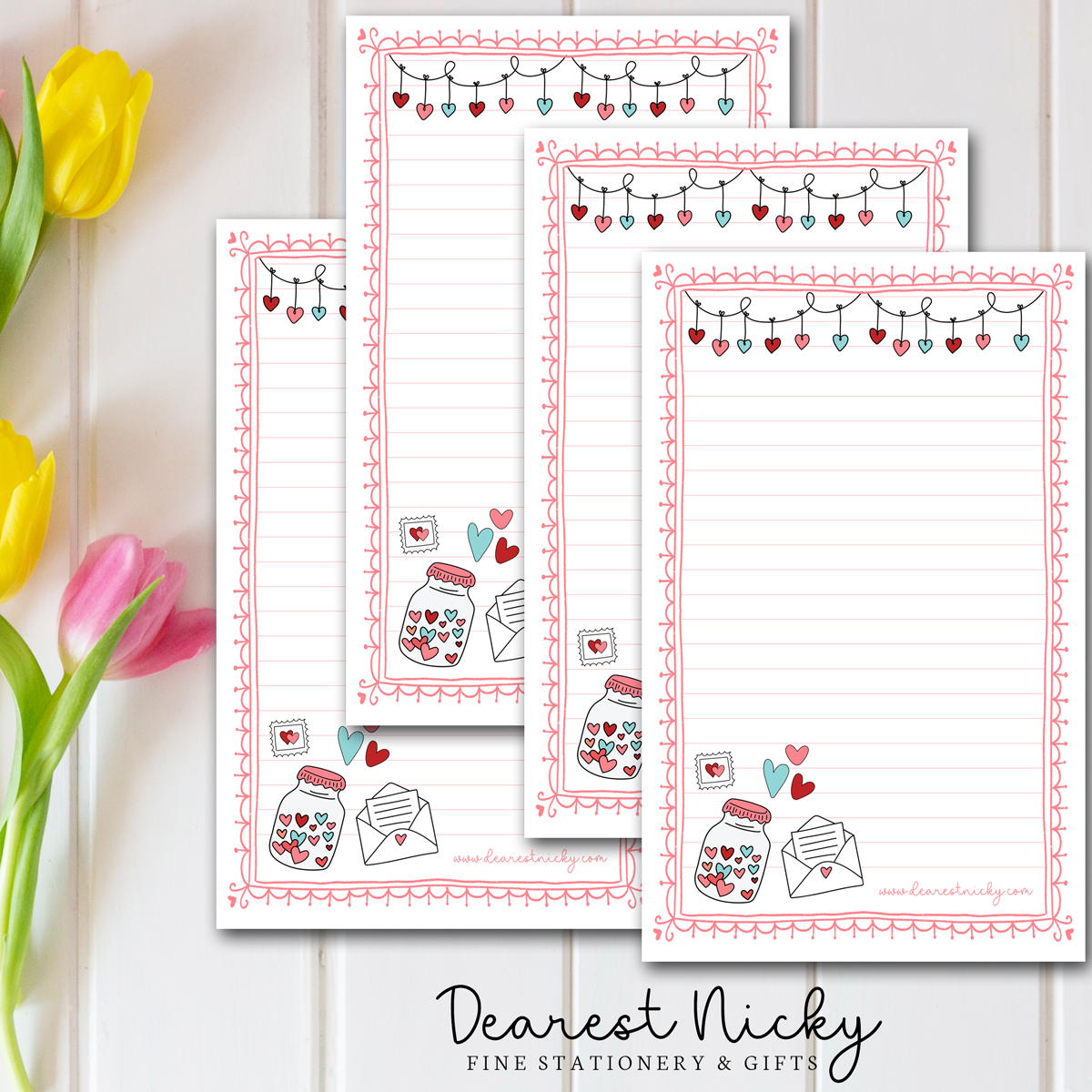 Valentine Doodles Letter Writing Paper