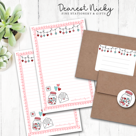 Valentine Doodles Letter Writing Set