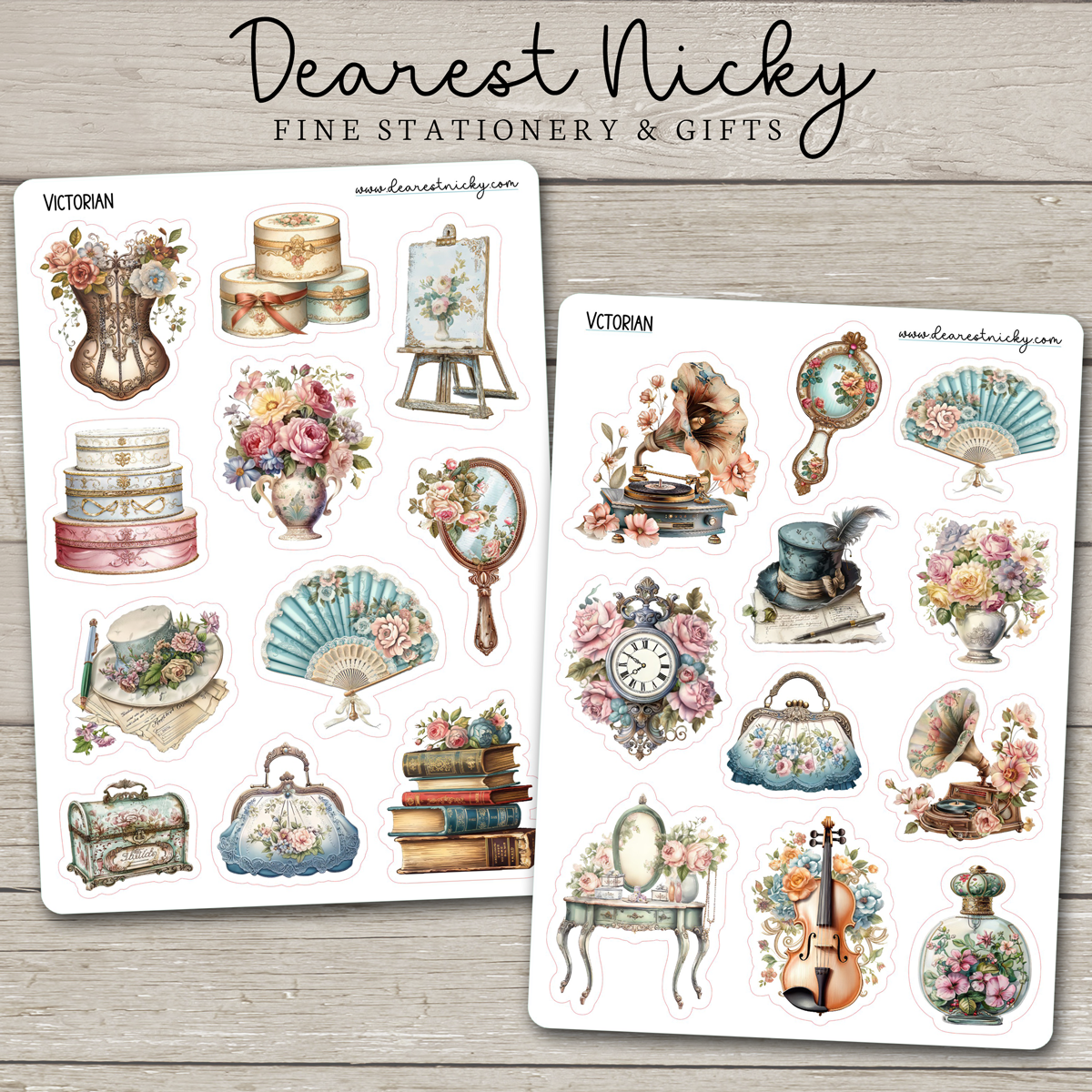 Victorian Stickers - 2 Sheets