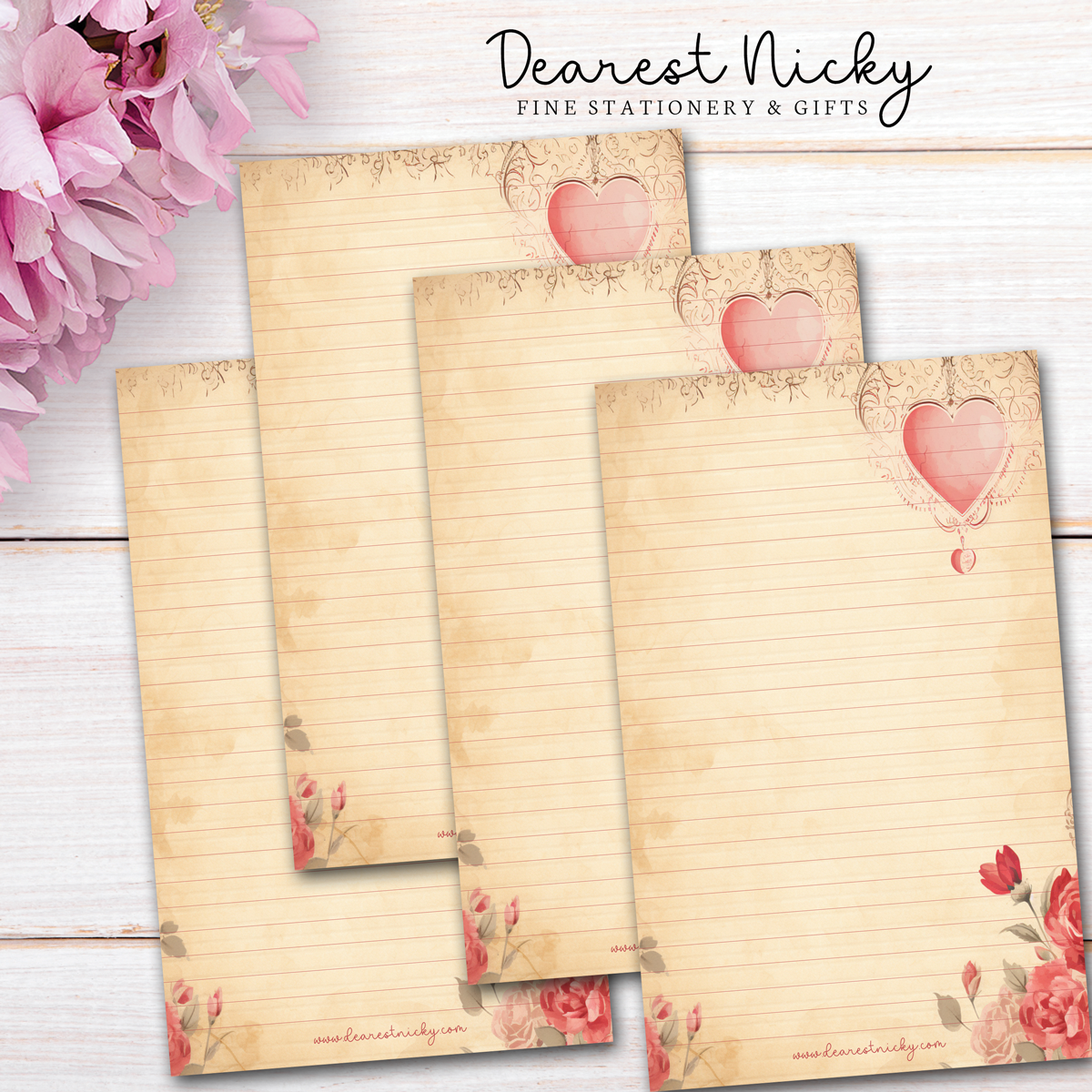 Vintage Valentine Letter Writing Paper