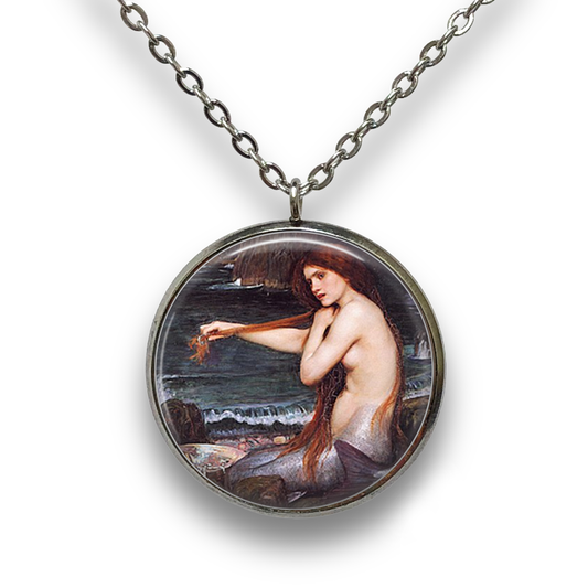 Waterhouse Mermaid Pendant with Necklace