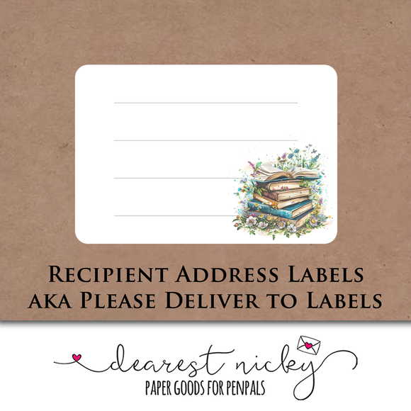 Wildflower Books Mailing Address Labels <br> Set of 16
