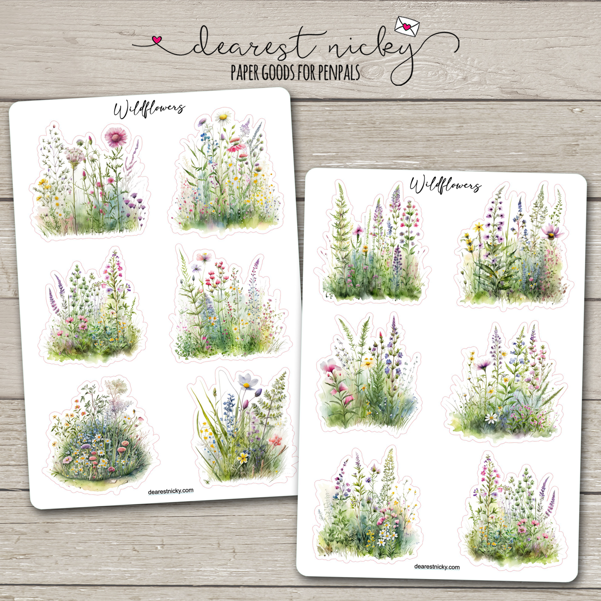 Wildflowers Stickers - 2 Sheets