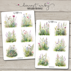 Wildflowers Stickers - 2 Sheets