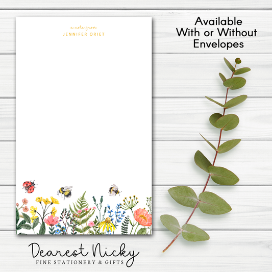 Wildflowers Personalized Notepad - 30 sheets