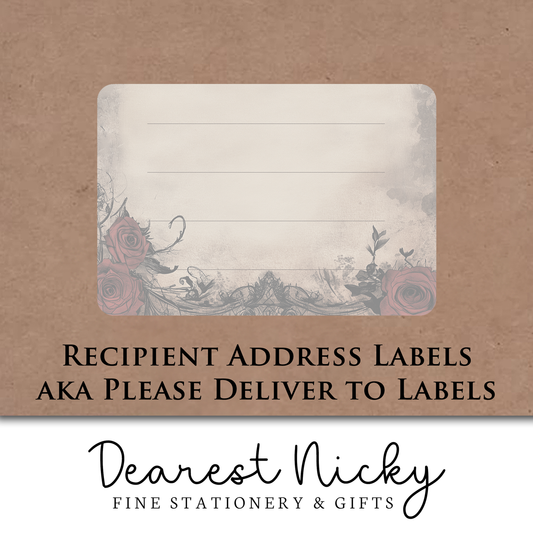 Winged Heart Address Labels - Set of 16