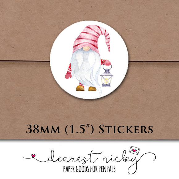 Winter Gnomes Envelope Seals <br> Set of 30 Stickers