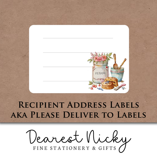 Baking Address Labels - Set of 16