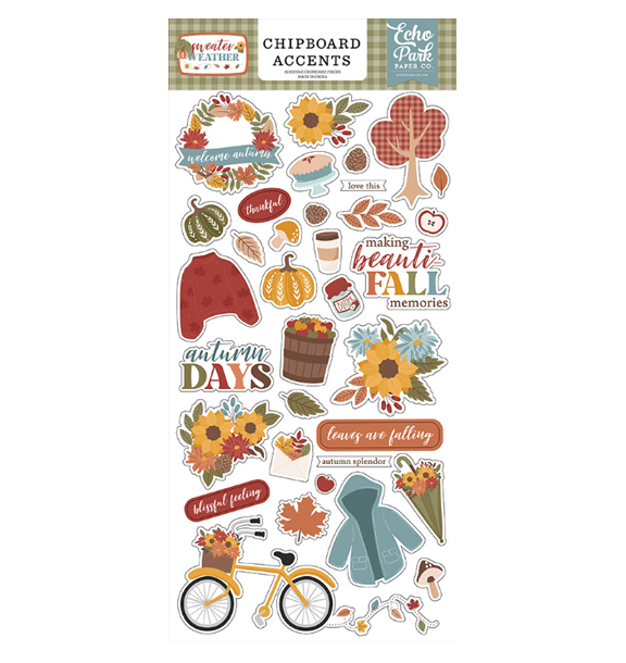 Echo Park Sweater Weather Chipboard Accents