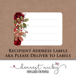 Autumn Bouquet Address Labels <br> Set of 16