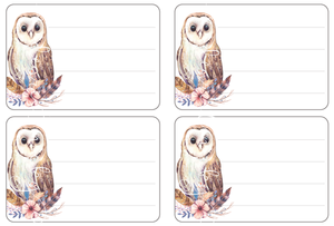 Barn Owl Mailing Address Labels <br> Set of 16