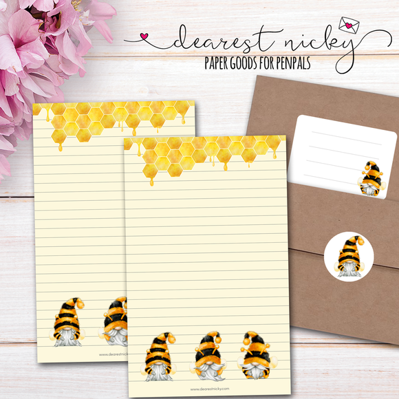Bee Gnomes Letter Writing Set