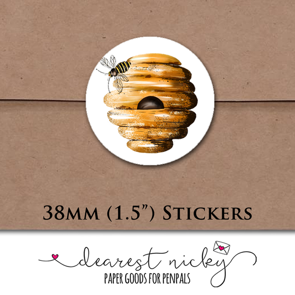 Bee Hive Envelope Seals <br> Set of 30 Stickers