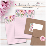 Blush Floral Mailing Address Labels <br> Set of 16
