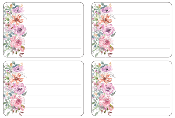 Étiquettes d'adresse postale florales blush<br> Lot de 16