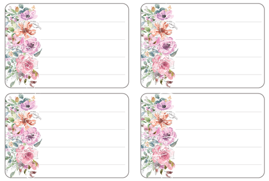 Blush Floral Mailing Address Labels - Set of 16