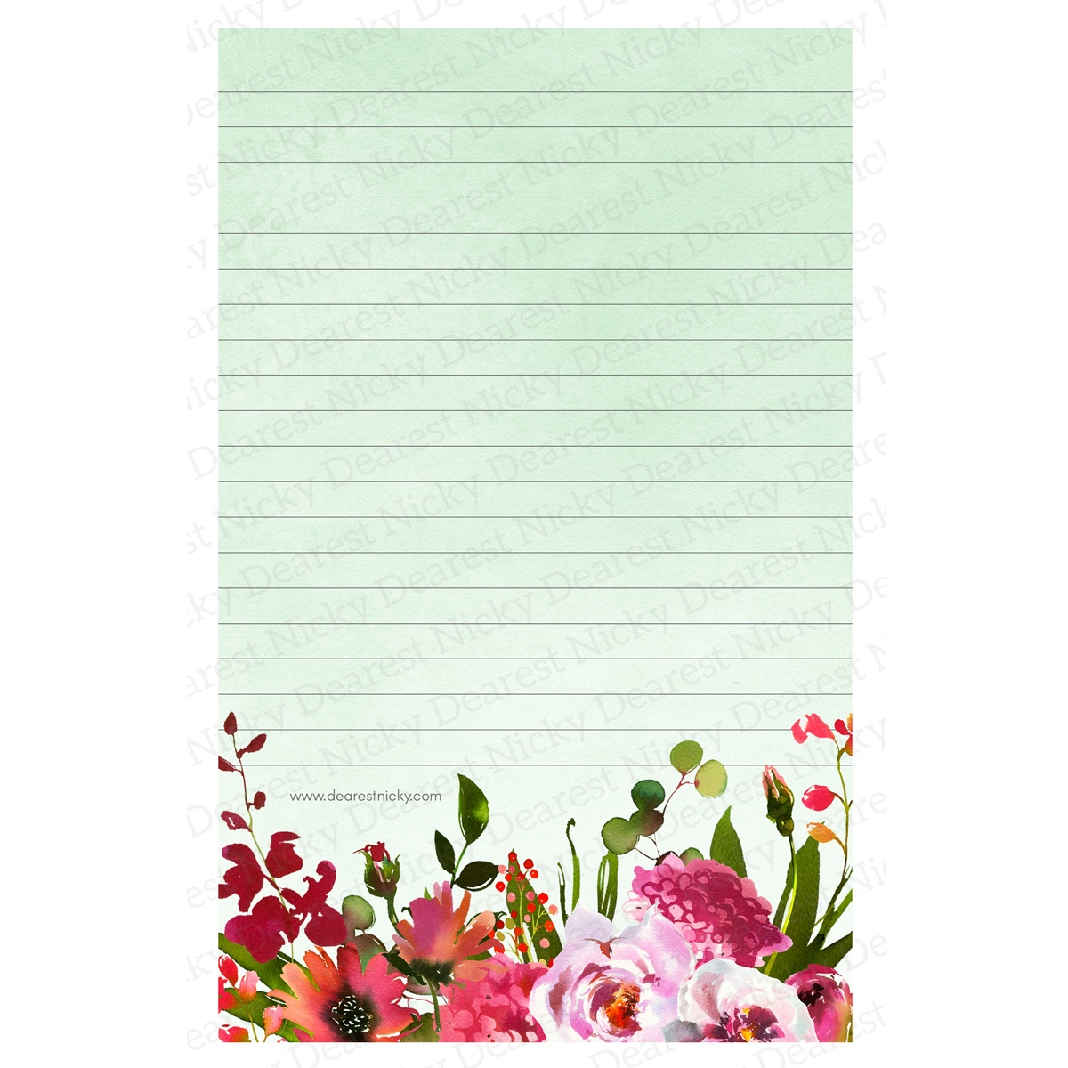 Papier à lettres floral audacieux