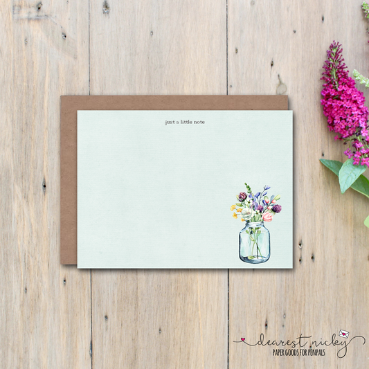 Bouquet of Spring Flowers Flat Note Cards - Set of 8