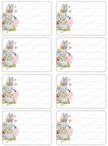 Snail Mail Bunny Mailing Address Labels <br> Set of 16