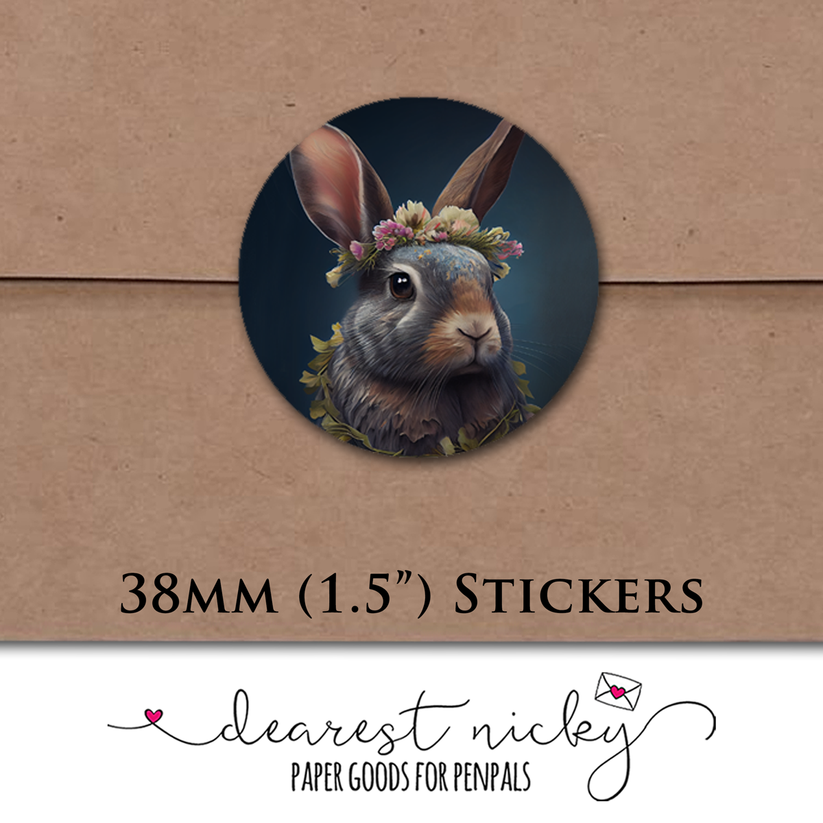 Bunny Envelope Seals - Set of 30 Stickers