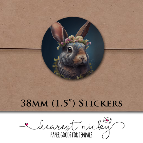 Bunny Envelope Seals <br> Set of 30 Stickers