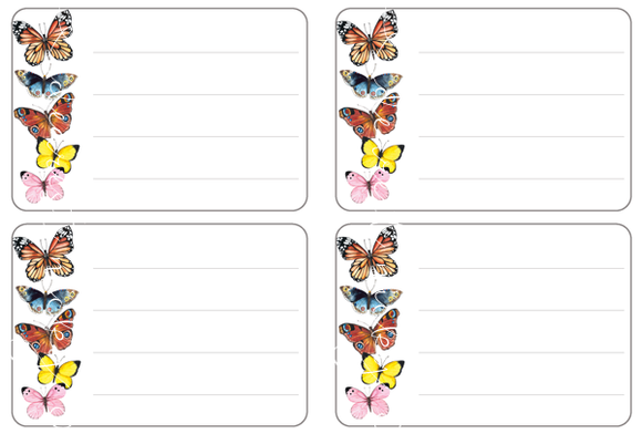 Stack of Butterflies Mailing Address Labels <br> Set of 16