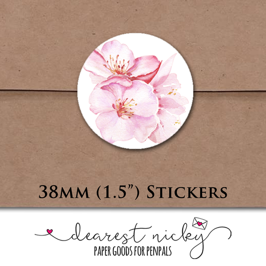 Sceaux d’enveloppe de fleurs de cerisier<br> Lot de 30 autocollants