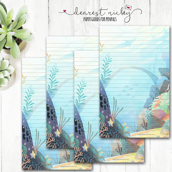 Coral Reef Letter Writing Paper