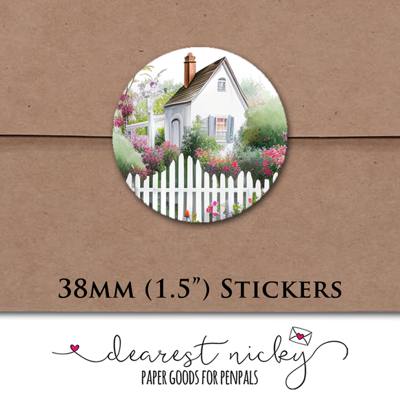 Cottage Garden Envelope Seals <br> Set of 30 Stickers