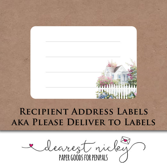 Cottage Garden Mailing Address Labels <br> Set of 16