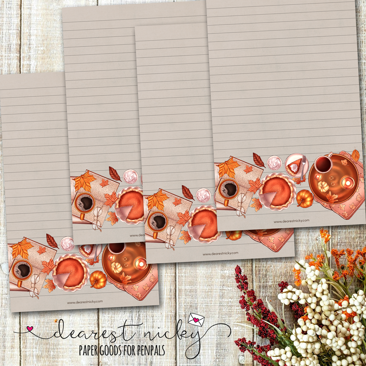 Cozy Autumn Letter Writing Paper