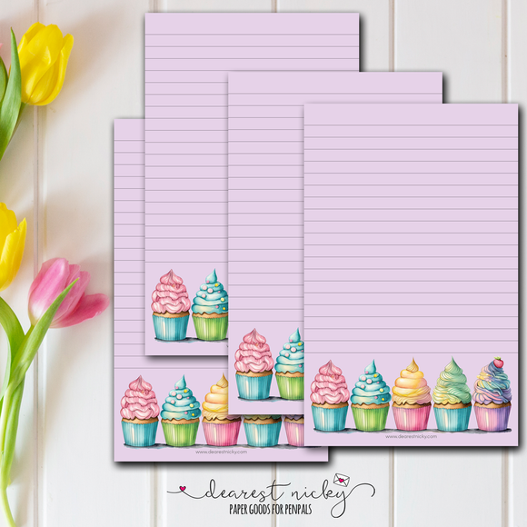 Cupcakes Letter Writing Paper