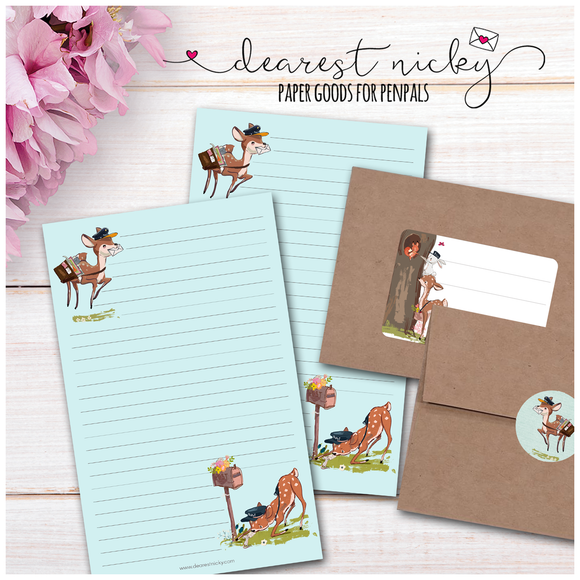 Deer Postman Letter Writing Set