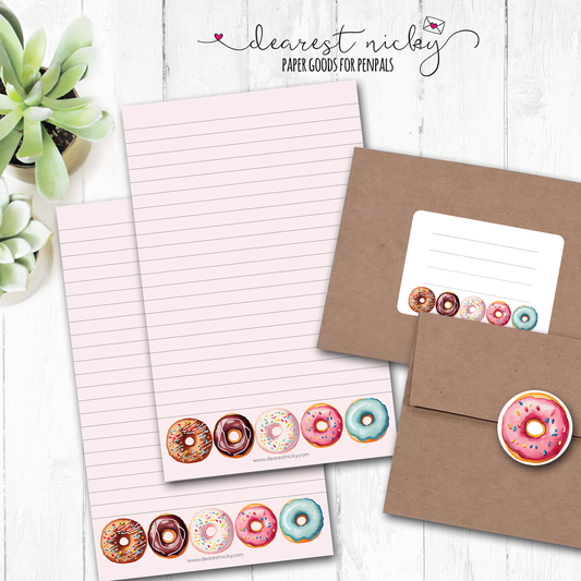 Ensemble d'écriture de lettres Donuts