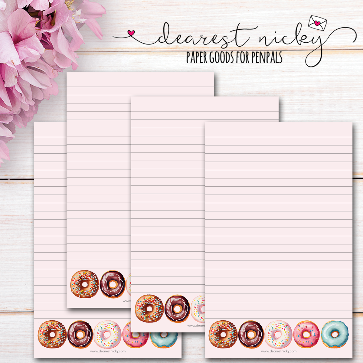 Donuts Letter Writing Paper