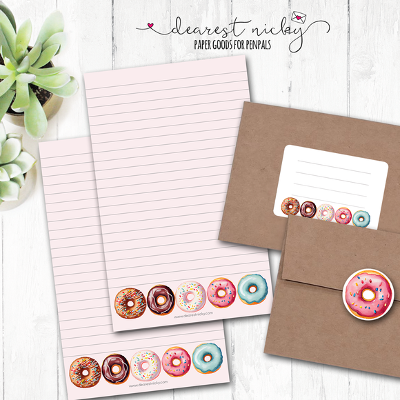 Donuts Letter Writing Set