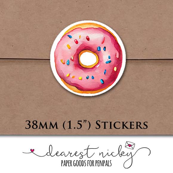 Donuts Envelope Seals <br> Set of 30 Stickers