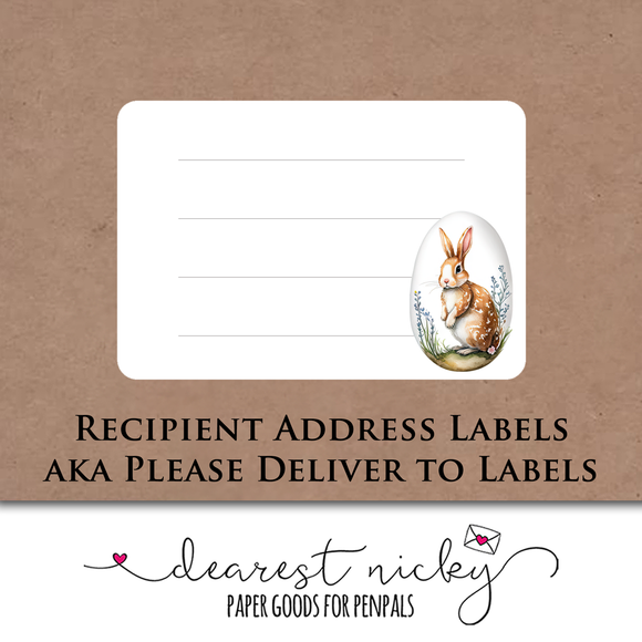 Easter Bunny Mailing Address Labels <br> Set of 16