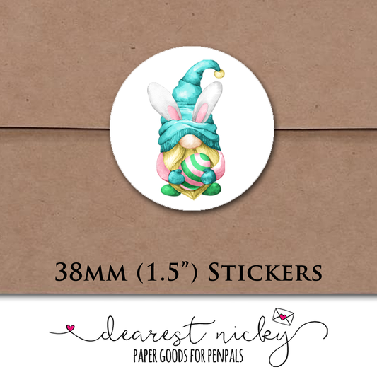 Easter Gnomes Envelope Seals - Set of 30 Stickers