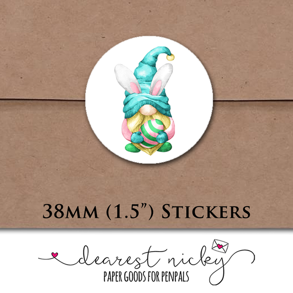 Easter Gnomes Envelope Seals <br> Set of 30 Stickers