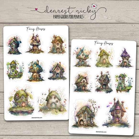 Fairy Houses Stickers - 2 Sheets