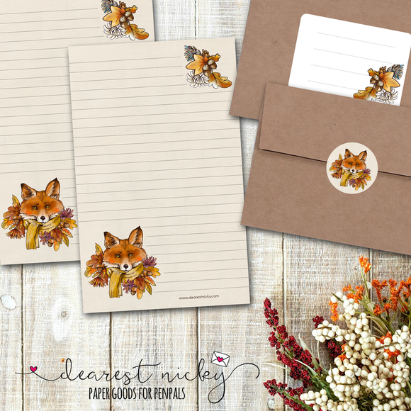 Fall Fox Letter Writing Set – Dearest Nicky