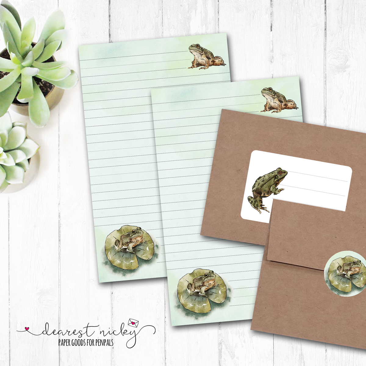 Frog Mailing Address Labels - Set of 16