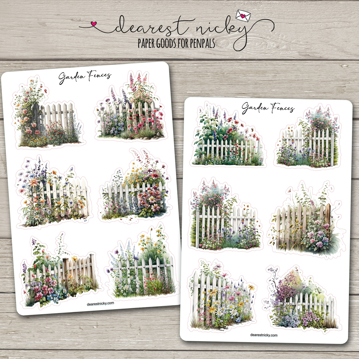 Garden Fences Stickers - 2 Sheets